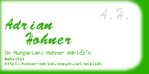 adrian hohner business card